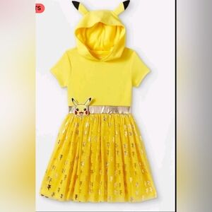 Yellow Pikachu Kids Cosplay Costume Dress